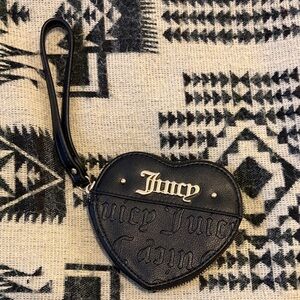 Juicy Couture Black Heart-Shaped Wristlet